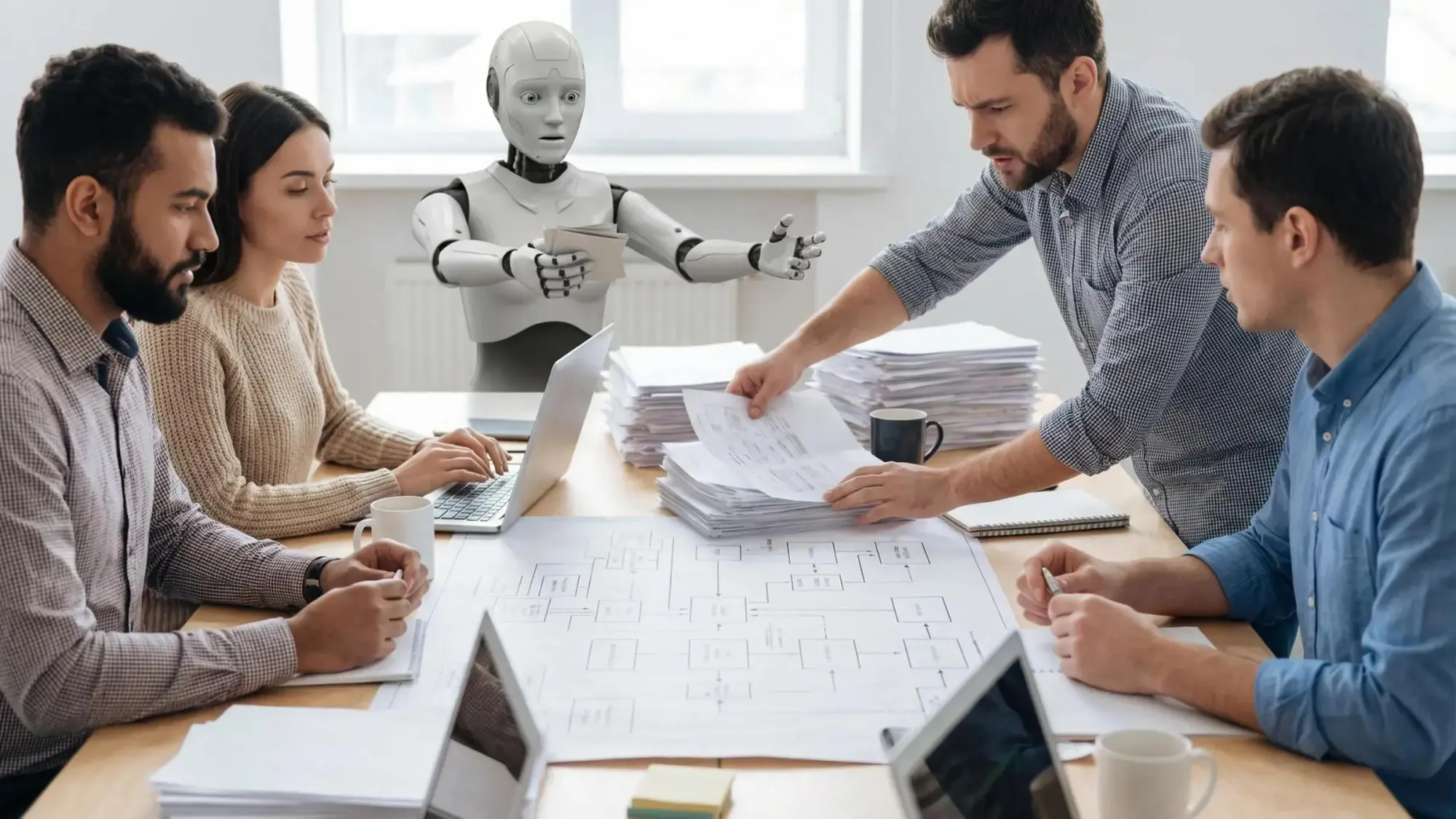 Diagram showing why AI can't see full codebase, highlighting context limitations and failure points