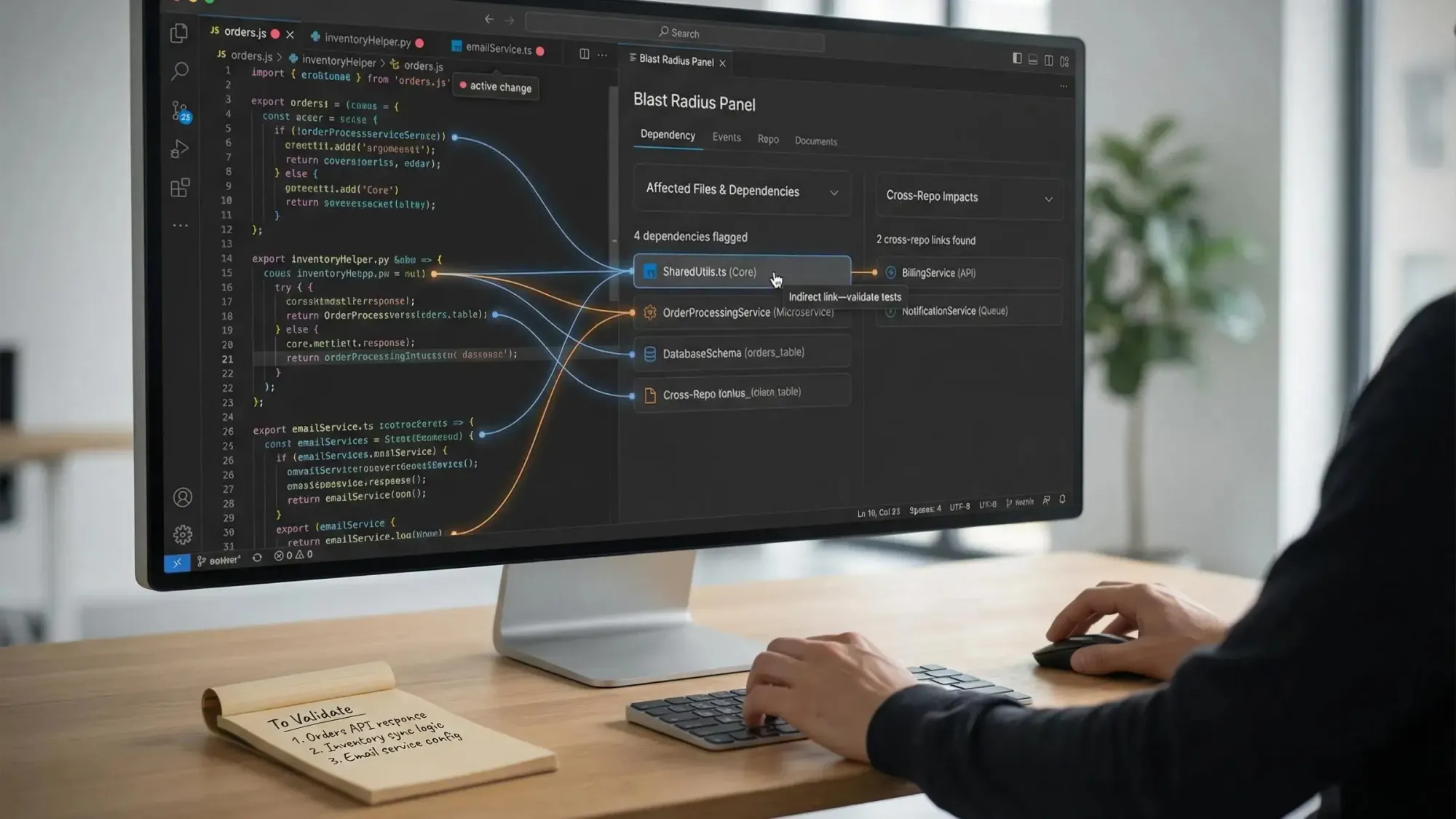 Check blast radius before refactoring to prevent unintended impacts when updating code in AI-driven projects