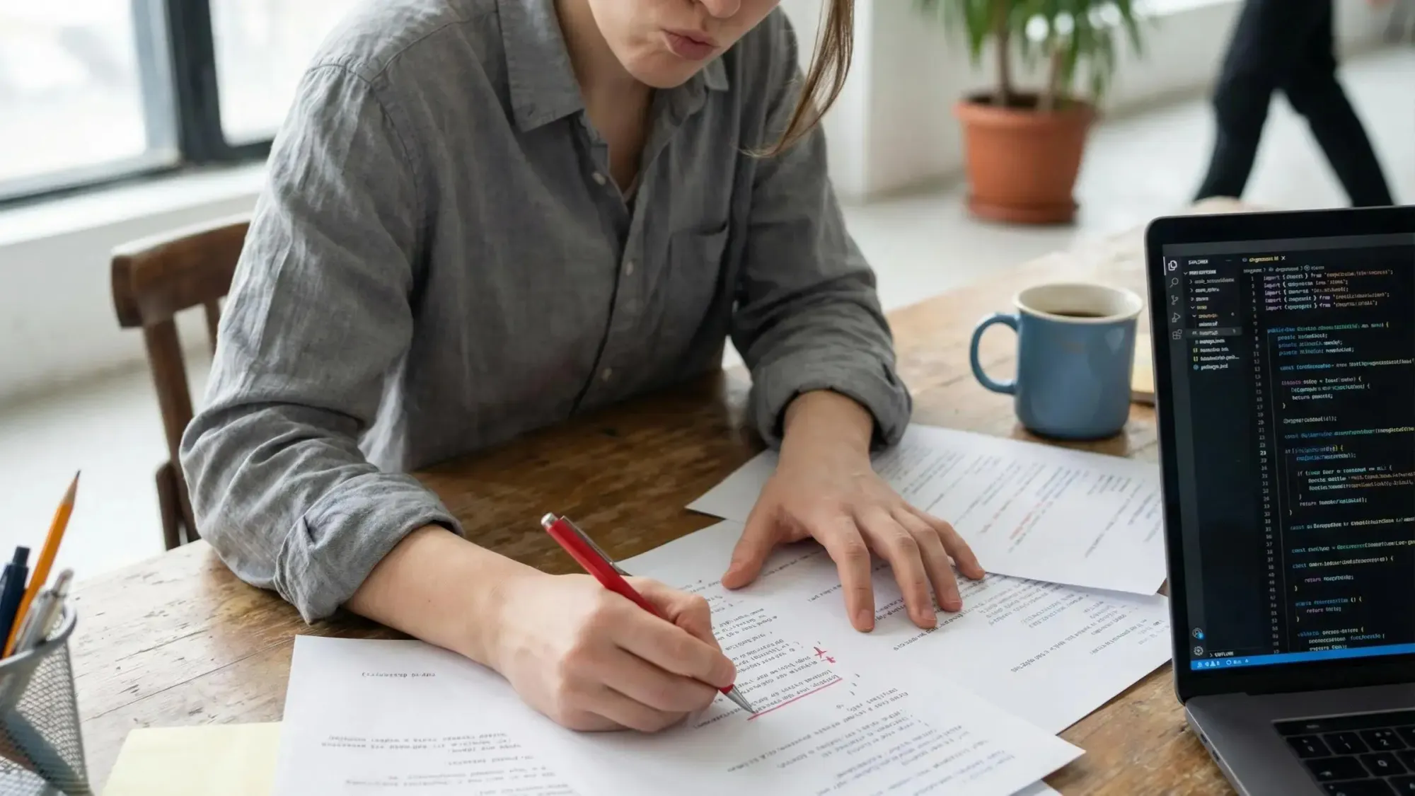 Code editor showing how to check if function already exists before writing new code