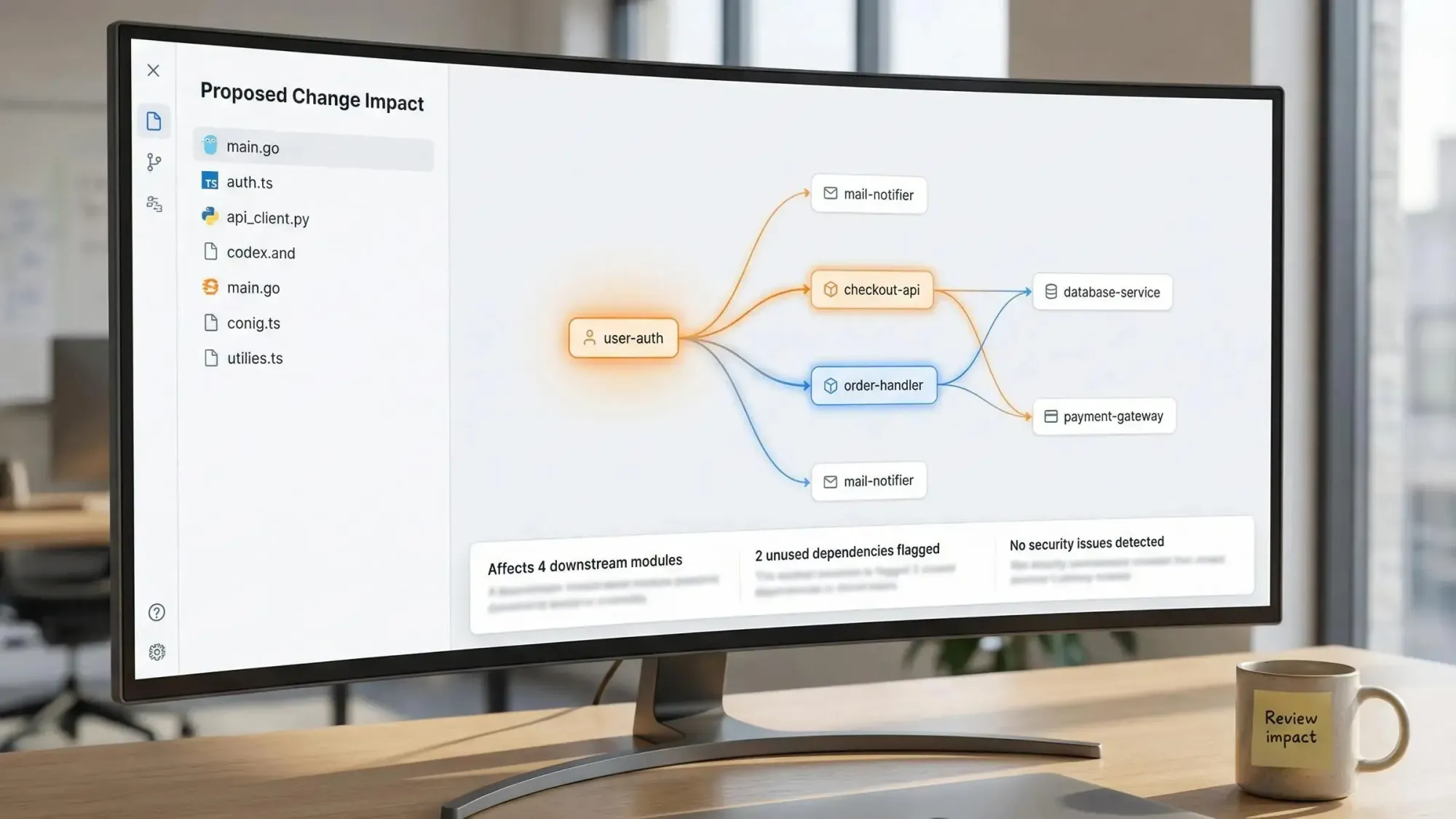 Code dependency graph MCP server visualizing AI-driven development architecture and module relationships