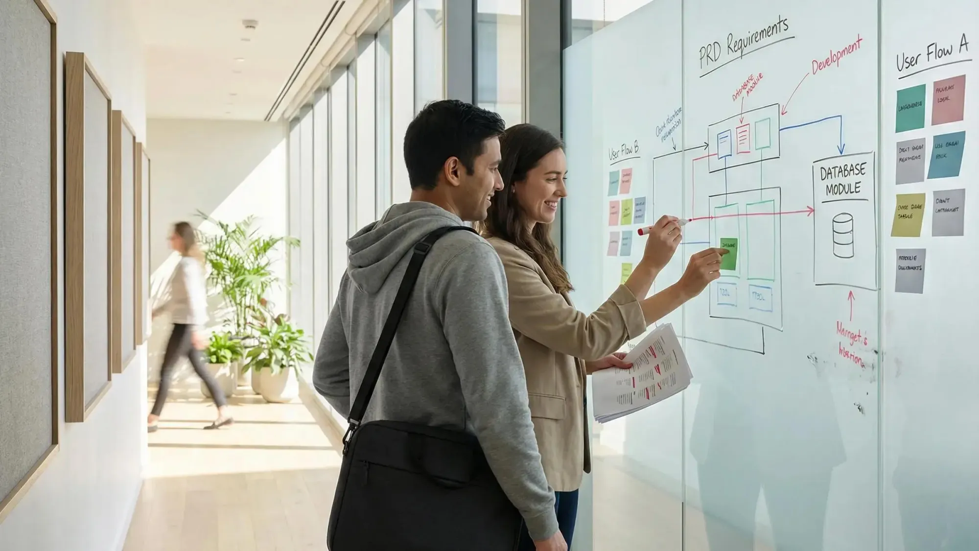 Diagram illustrating PRD alignment with actual code for AI-native teams.