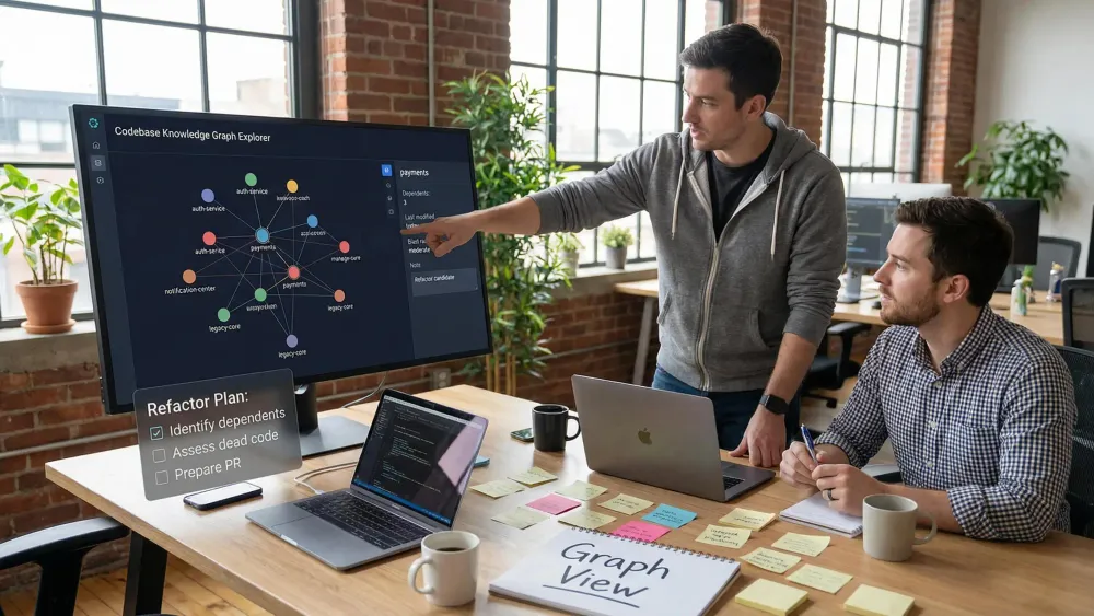 AI agents collaborating using a codebase intelligence platform for efficient software development