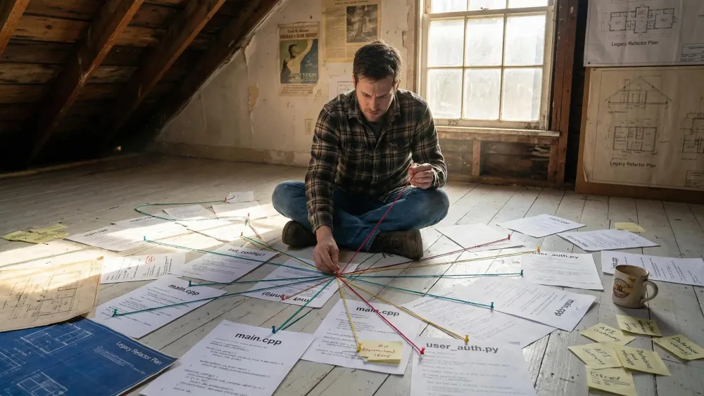 Dashboard of a code analysis tool for solo developers highlighting code quality metrics and insights