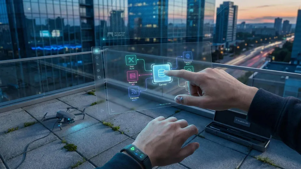 Diagram showing how MCP servers work for developers, illustrating server connections and workflow.