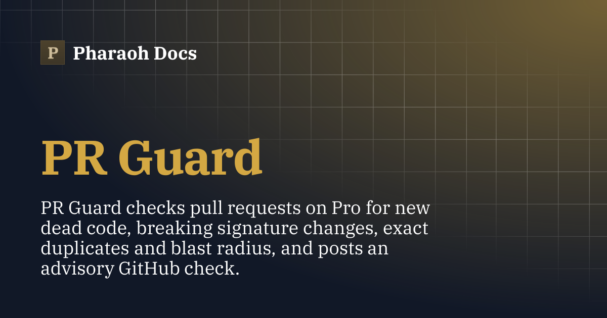 Set Up PR Guard | Pharaoh Docs